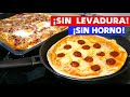 Pizza con masa casera SIN LEVADURA y sin reposo (con y sin horno)