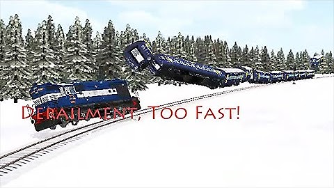 Train Sim - Snow Metropolis Using Indian Train WDM-3A Got Derailment Because Too Fast