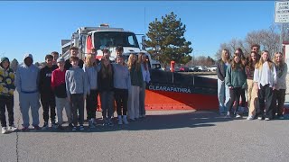 Clearapathra snow plow unveiled at local junior high after student name competition