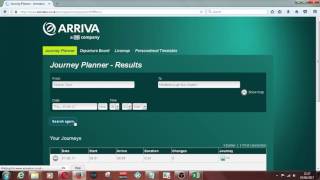 how to search Arriva bus  time tables screenshot 4