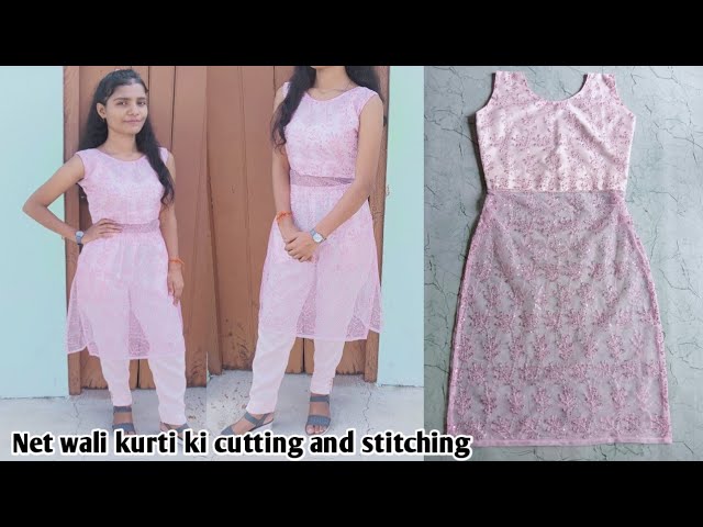 Net wali kurti cutting and stitching 💗 