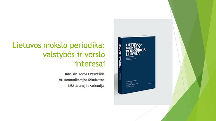 Paskaita „Lietuvos mokslo periodika: valstybės ir verslo interesai“