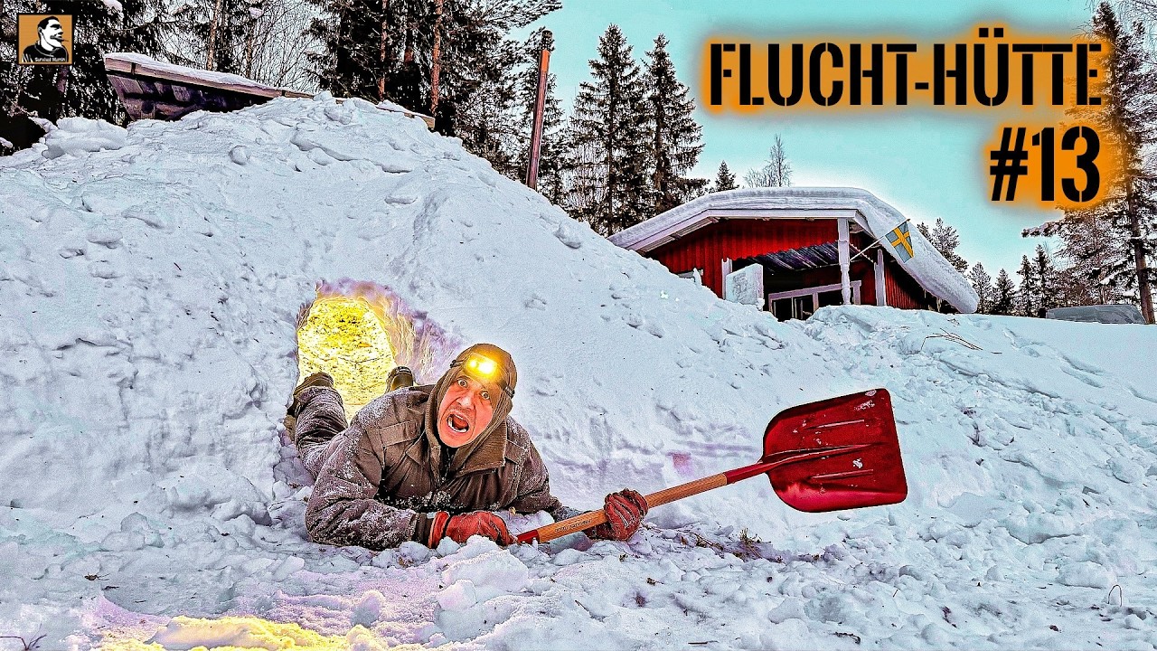 IGLU bauen an der FLUCHTHÜTTE bei -20°C in Schweden | Survival Mattin