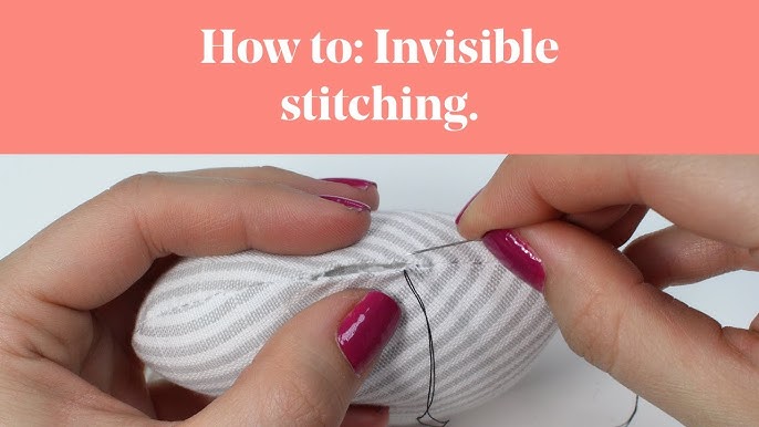 How to Sew a Ladder Stitch - Slip Stitch, Blind Stitch or Invisible Stitch  Instructions 