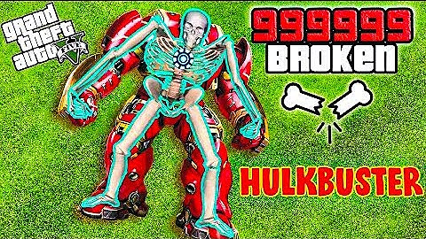 SHINCHAN: Breaking EVERY BONE As HULKBUSTER In GTA V ! ( GTA 5 mods )