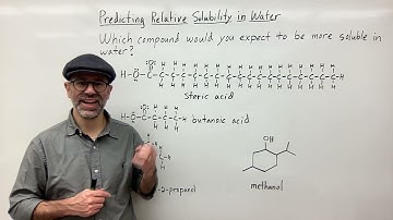 Predicting the Relative Solubility of Compounds in Water:  Example Problems