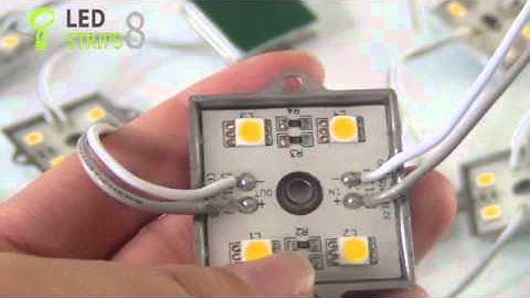 4LEDs Square LED Module Waterproof Sample Video