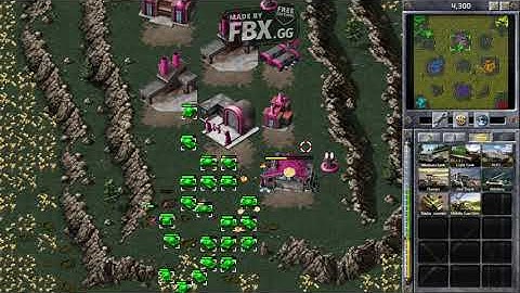 C&C Red Alert Remastered Skirmish - 1 Allies vs 7 Soviet Hard A.I