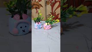 Super Cute Flower Pot Décor | Easy DIY Flower Pot Ideas 🌸 #art #diy  #cafedecoration #cutedecor
