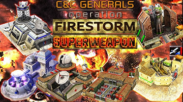 C&C Generals:Zero Hour - Operation Firestorm - All Superweapons With Multiple Firing At Bases.