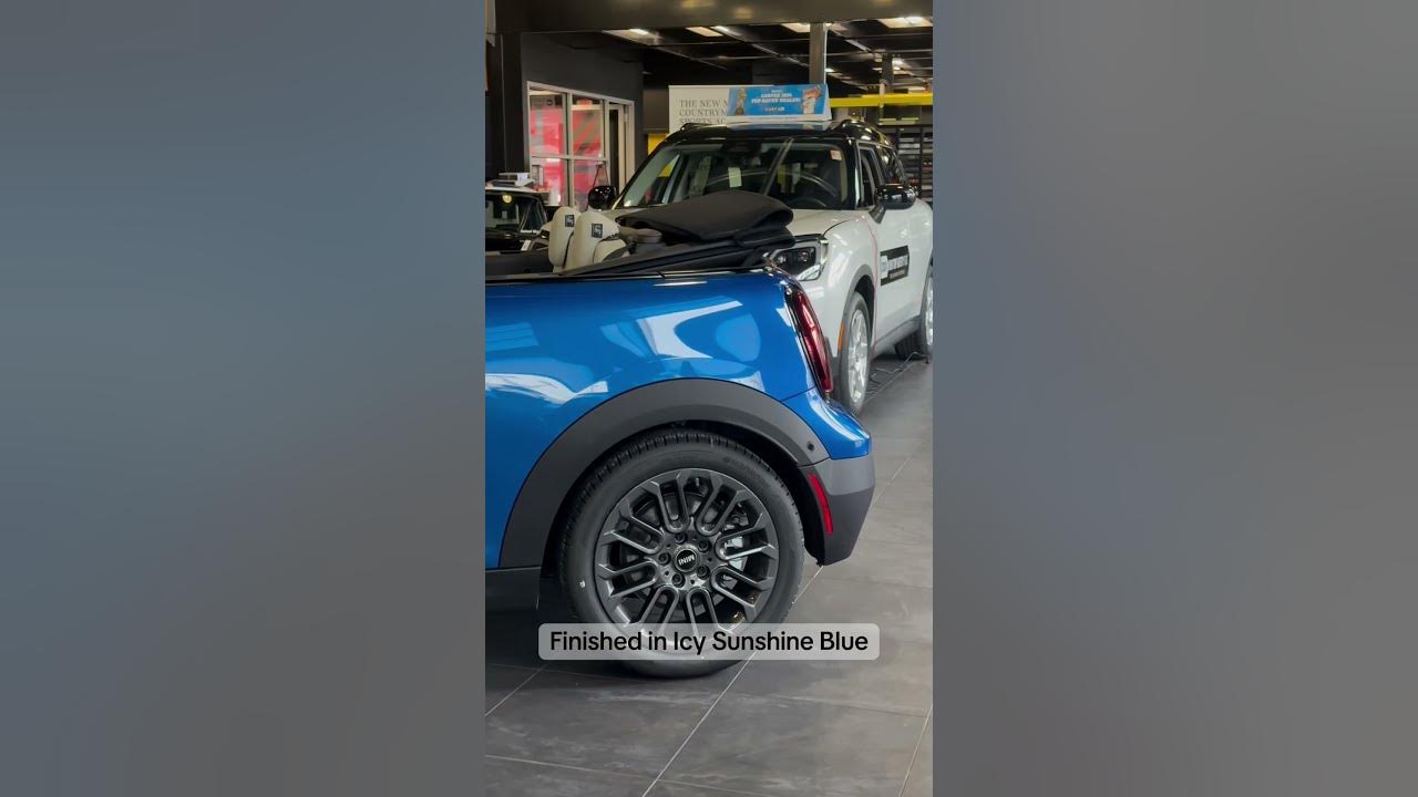 Explore this Icy Sunshine Blue 2025 MINI Cooper S Convertible #minicooper #mini #convertible #cars