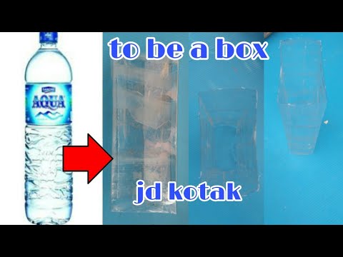 Experimen membentuk botol bekas jadi kotak dengan setrika baju