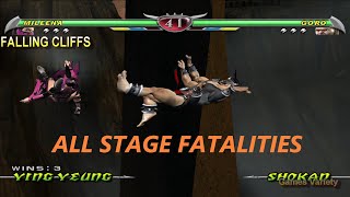 MORTAL KOMBAT DECEPTION ALL STAGE FATALITY/DEATH TRAP AND STAGE TRANSITION GAMEPLAY