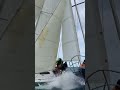 The scariest sound on the ocean... Friction and sparks! ⚡ #sailinglife #sailboat #comesailaway