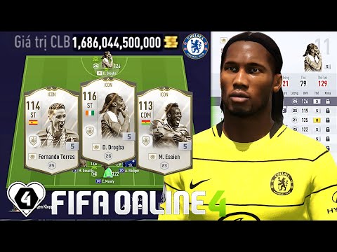 Trải Nghiệm Đội Hình CHELSEA 1600 TỶ Cực Khủng Với Cặp Song Sát: DROGBA & FERNANDO TORRES ICON +5