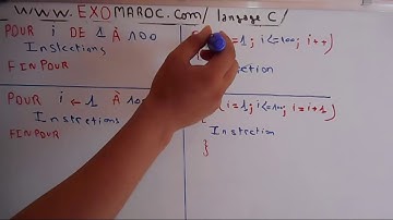 langage c #6 ( boucle for)  الدارجة المغربية