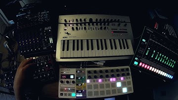 Arturia Beatstep Pro [Behringer Model D + Korg Minilouge + Roland TR8]