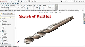 Solidworks tutorial । Sketch of drill bit tutorial | Size 1 1/4"