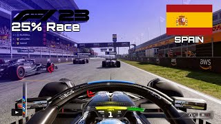 F1 2023 GAME | 25% Race Spanish - George Russell | PS4 Gameplay