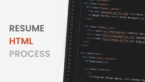 Resume - convert Adobe XD design into HTML