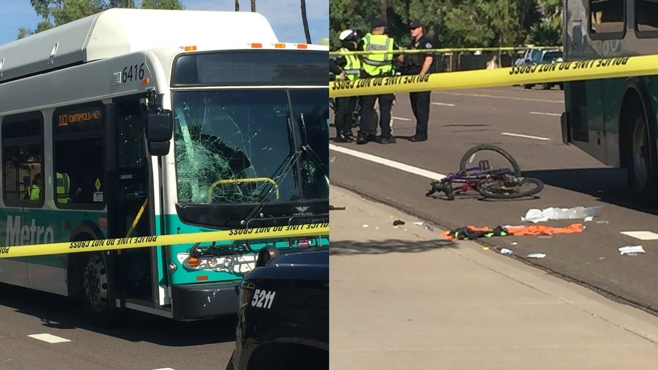 Bicycle rider killed in collision with bus in Mesa - YouTube