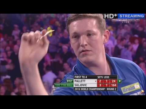 Suljovic misses 9 darter on D18. and Pallett misses it on D12! World Darts Championship 20
