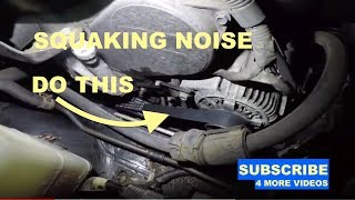 squaking noise when car is cold or when putting AC on