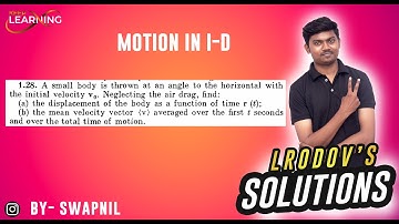 1.28. A small body is thrown at an angle to the horizontal with  the initial velocity vo. Neglectin