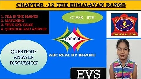 CHAPTER-12, THE HIMALAYAN RANGE, EVS