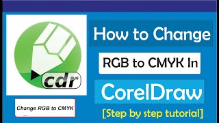 how to change rgb to cmyk in coreldraw