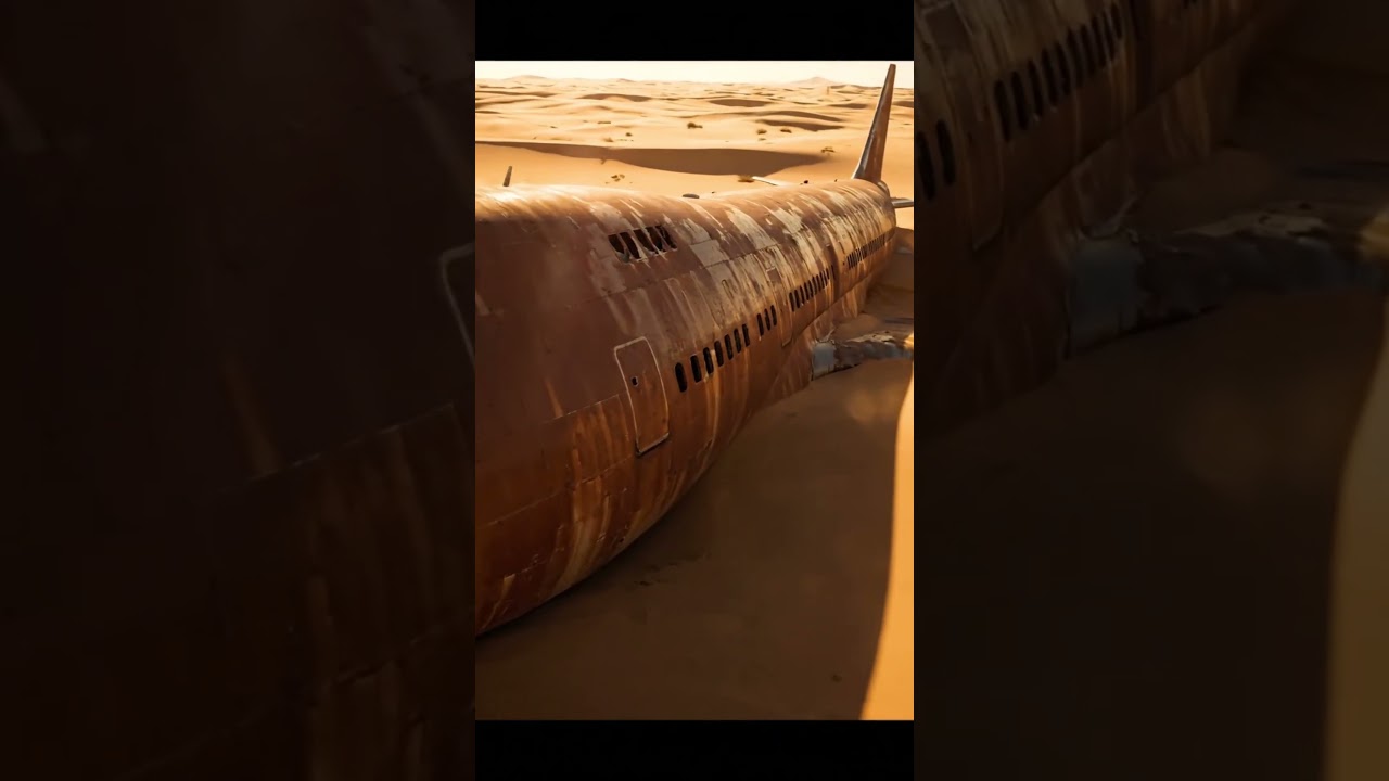 Lost Boeing buried in the Arabian — beauty of decay in the desert. 