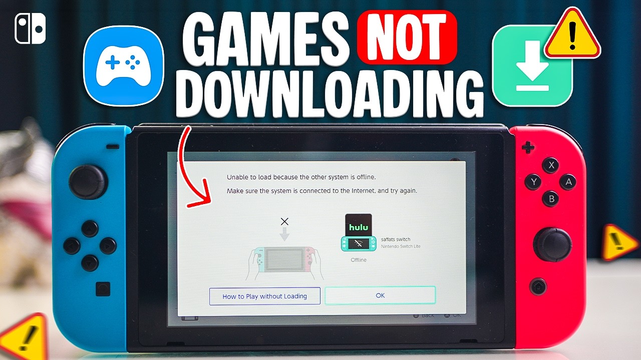 Nintendo Switch ダウンロードプレイ可　一部不良有り Nintendo Switch NOT Downloading Games? FIX It Now! - YouTube