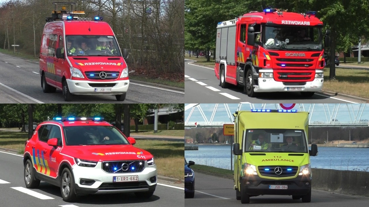 [Reserve] Brandweer en Ambulances met spoed naar interventies in Genk en Hasselt!