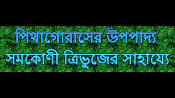 Pythagorean Theorem || Pythagoras Upopaddo || দুইটি সমকোণী ত্রিভুজের সাহায্যে পিথাগোরাসের উপপাদ্য
