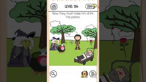 Brain Test 3 Level 134 Now they must make him drink the potion Walkthrough