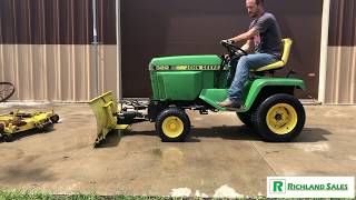 SOLD: John Deere 322 (46") Garden Tractor with Snow Blade