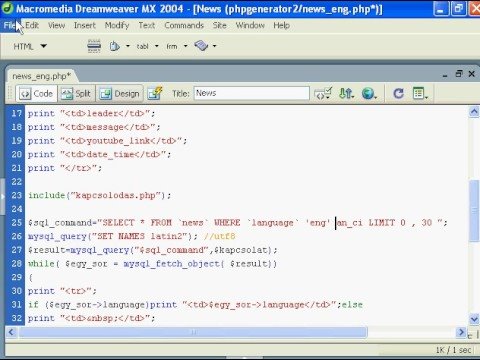 PHP tutorial to create news machine Part2