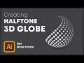 Halftone 3D Globe | Adobe illustrator | Logo Design