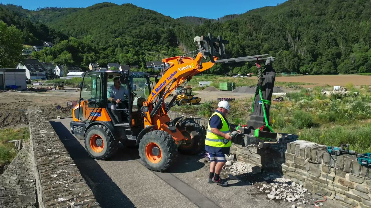 Die Nepomukbrücke in Rech – Abriss