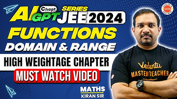 Functions Domain And Range In Telugu | JEE In Telugu | JEE 2024 | JEE 2025 | Kiran Sir