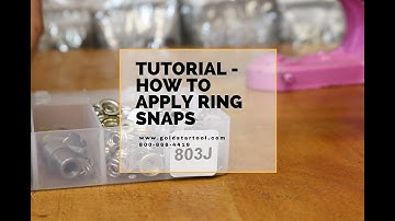 Tutorial - How to Apply Ring Snaps - GoldStarTool.com - 800-866-4419