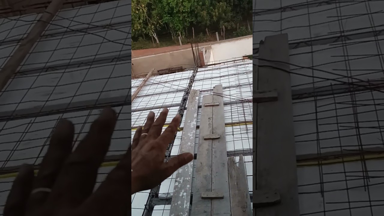 Preparação da laje para concretar