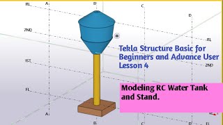 Reinforce Concrete Water Stand in Tekla Structure screenshot 1