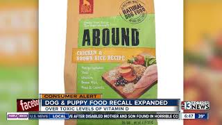 Dog food recall expanded