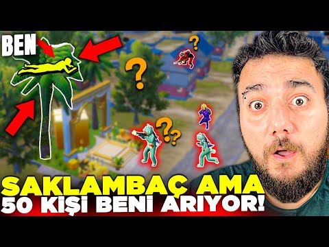 ÖYLE BİR YERE SAKLANDIM Kİ! SAKLAMBAÇ ama 50 KİŞİ BENİ ARIYOR !? PUBG Mobile