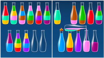 Water Sort Puzzle Walkthrough 46, ios Gameplay Simulator Think Brain Android Games