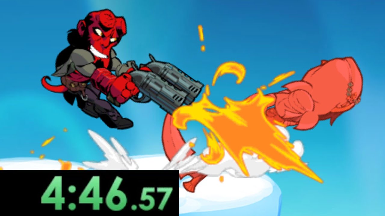 I speedran Brawlhalla and got a Hellboy world record