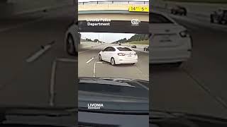 Livonia, Michigan, police used a Grappler device to stop a stolen vehicle on I-96