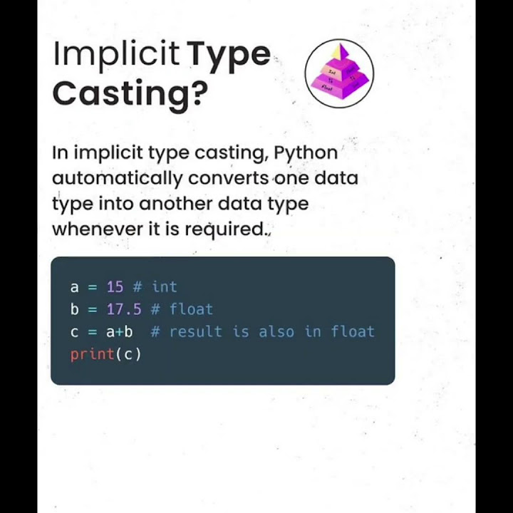 Type casting in Python with example #education - YouTube
