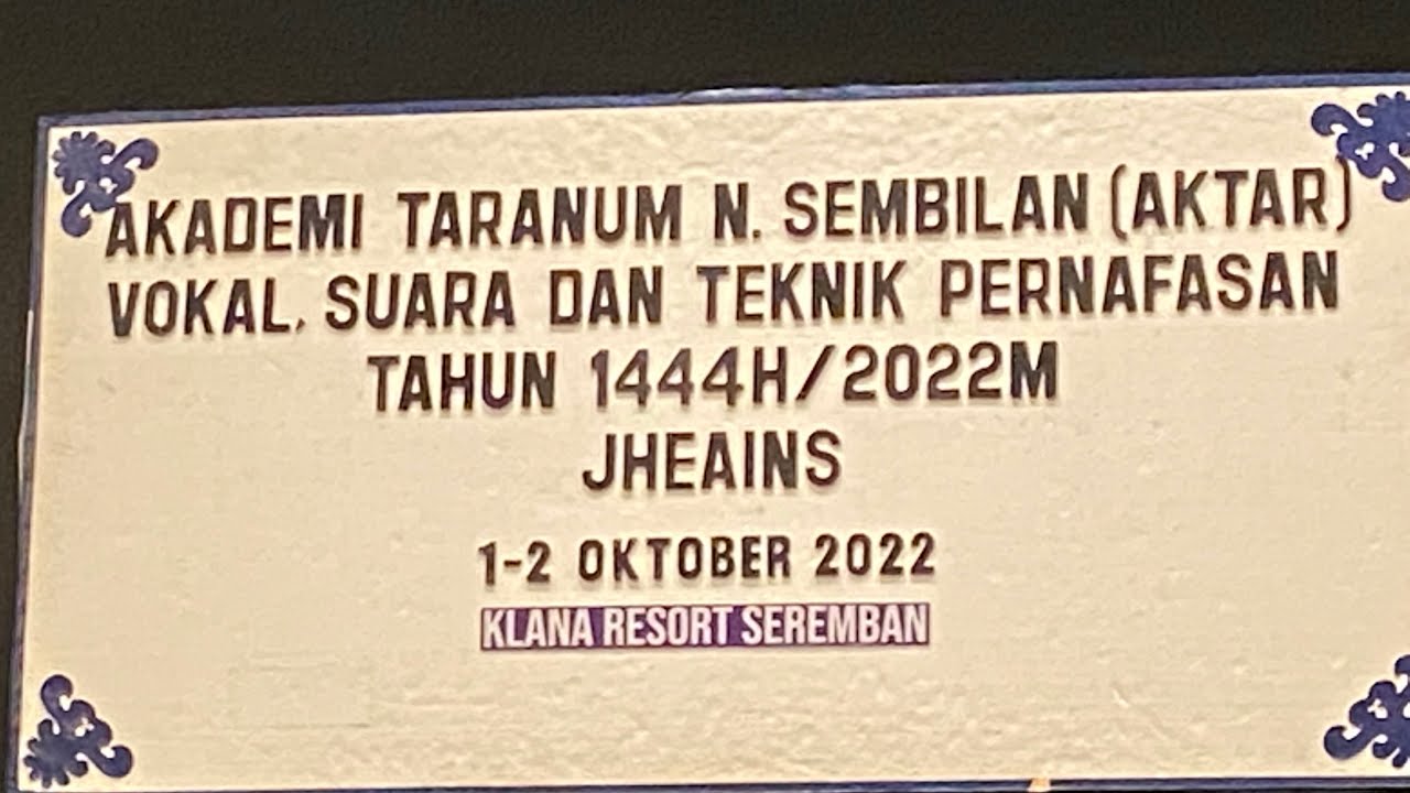 Kelas vokal, suara dan teknik penafasan oleh Datuk Syafinaz 1.10.2022
